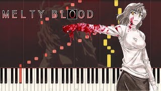 The End of 1000 Years piano  Melty Blood Music Synthesia tutorial [upl. by Genevieve]