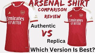 Arsenal Home Shirt 202324 Comparison Review Adidas Premier League Jersey Authentic Kit Error [upl. by Eelimaj]