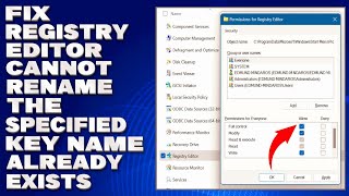 How To Fix Registry Editor Cannot Rename The Specified Key Name Already Exists Solution [upl. by Chessy52]