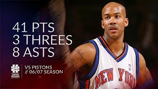 Stephon Marbury 41 pts 3 threes 8 asts vs Pistons 0607 season [upl. by Airetahs]