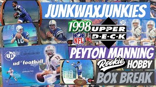 Upper Deck UD3 98 Football Hobby box break Peyton Manning Randy Moss Rookie card hunt OMAHA OMAHA [upl. by Werra98]