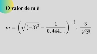 O Valor de m da Expressão Numérica é  NQ463 [upl. by Christy790]