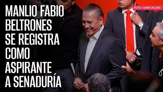 El exdirigente priista Manlio Fabio Beltrones se registra como aspirante a Senaduría [upl. by Barbur]