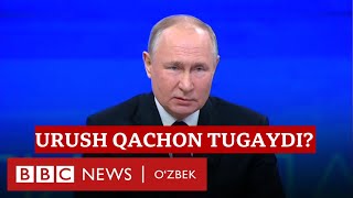 Путин Украина уруши Россия ўз мақсадига эришганида тугайди  BBC News Ozbek [upl. by Emile270]