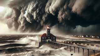 Unwetter Cuxhaven Deutschland  Germany hits by massive storm and strong winds [upl. by Mahau646]