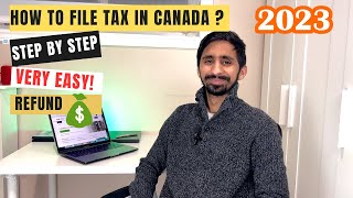 How to file taxes in Canada for the first time 2023 Free of Cost [upl. by Giannini]