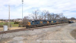 CSXT Train E20709 with CSX 4567 SD70AC leader at Fishersville VA [upl. by Jacquenette]