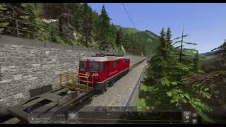 Train Sim Classic  Surselva Line  GE44 ii RhB  Disentis To Schnaus Freight [upl. by Lebasile]