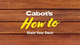 Cabots How to Stain Your Deck [upl. by Nicholle]