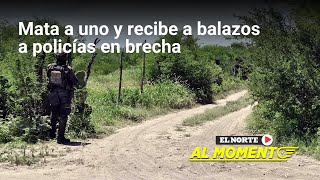 Mata a uno y recibe a balazos a policías en brecha [upl. by Ekram]