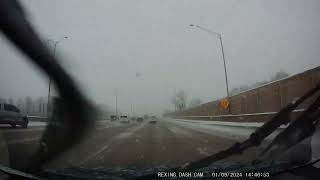 Wheaton IL to Alsip IL Snow Drive I88I294 [upl. by Paluas]