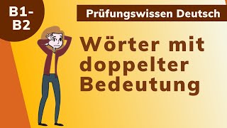 Doppeldeutige Wörter B1  B2⭐️⭐️⭐️Wortschatz verbessern [upl. by Aisatsan]