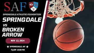 2024 High School Basketball  AAA Benefit Game  Springdale vs Broken Arrow [upl. by Gilges]