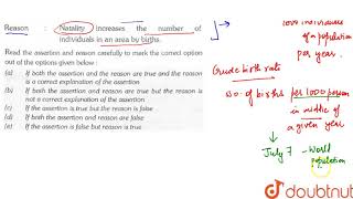 Assertion  Natality rate increases the population size and population density both [upl. by Dahc]