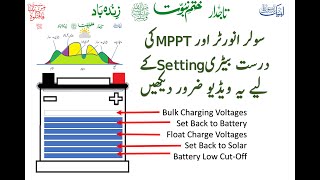 How to Select Optimum Battery Voltage in MPPT and Hybrid Solar Inverter Settings Urdu  Hindi [upl. by Edla]