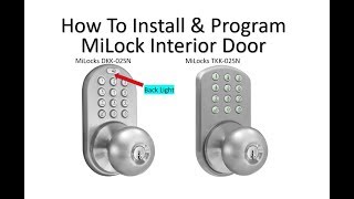 How To Operate and Install The MiLock DKK 02SN and TKK 02SN Interior Keyless Entry Good For Bedrooms [upl. by Manda776]