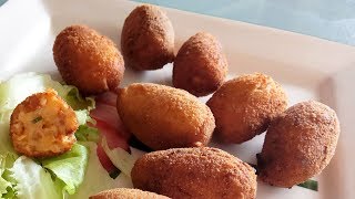 Croquetas de sobrasada y cebolla  Recetas Mallorquinas [upl. by Yrogiarc300]