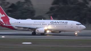 QANTAS🦘737800 TAKE OFF RWY34 YMML AT KILO FULL LENGTH SUNRISE🌞🛫🛫🛫🛫🛫🛫🛫🛫 [upl. by Annadroj831]