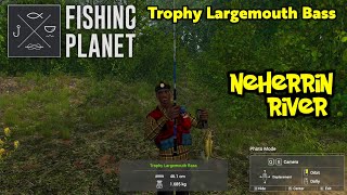 Trophy Largemouth Bass Neherrin River  Fishing Planet [upl. by Compte853]