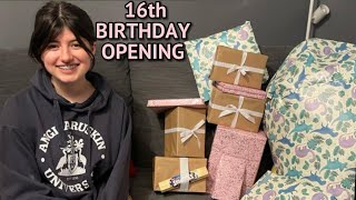 DIONNES 16th BIRTHDAY MORNING OPENING PRESENTS AND A BIG SURPRISE [upl. by Heyra]