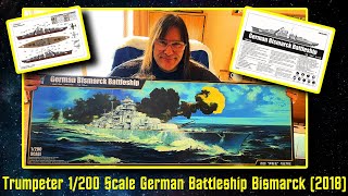 Trumpeter 1200 Scale German Battleship Bismarck with BONUS Main Gun Model Kit 2018 [upl. by Jary131]