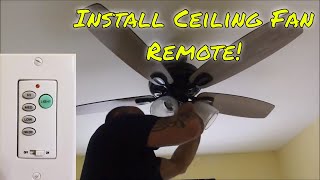 Hampton Bay or Hunter Ceiling Fan Remote ReWiring For Wall Control [upl. by Spiros]