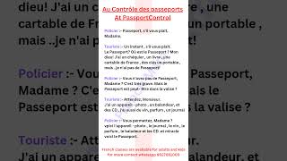 Au Contrôle des passeports At Passeport control French conversation frenchmam French dialogues [upl. by Gabriel]