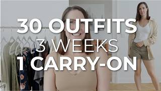 3Week Minimalist Travel Wardrobe  15 ITEMS 30 OUTFITS  Minimalism for Real Ep 2 [upl. by Eirrem]