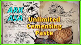 Ark Survival Ascended How to tame a Achatina for unlimited Cementing Paste Taming Everything Ep1 [upl. by Otis]