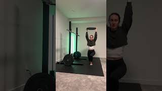 Deep tier split squat oscillation with plate overhead [upl. by Elokyn]