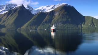 Stunning Hjørundfjord with Discover The World Cruising [upl. by Nordek]