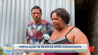 Suspeita de matar mulher tem casa destruída [upl. by Nevsa]