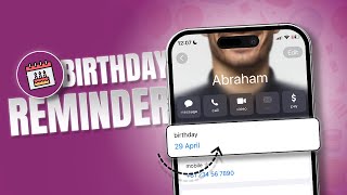 How to Set a Birthday Reminder in iPhone Calendar  Get Birthday Notifications on iPhone [upl. by Mitchell]