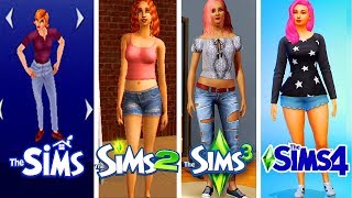 COMPARING CREATE A SIM GAMEPLAY  Sims 1 vs Sims 2 vs Sims 3 vs Sims 4 [upl. by Mchale990]