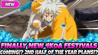 FINALLY NEW 4KOA FESTIVALS COMING  BIG END OF YEAR PLANS EVERYHING WE KNOW 7DS Grand Cross [upl. by Lenora879]