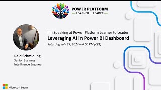 Reid Schmidling  Leveraging AI in Power BI Dashboard [upl. by Hanni]