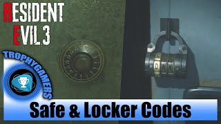 Resident Evil 3 Remake  All Safe and Locker Codes [upl. by Asihtal703]