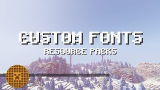 How To Customize FONTS In Minecraft Resource Packs [upl. by Normandy]