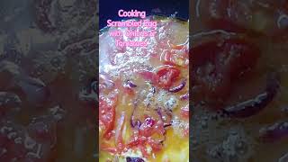 shorts scrambledeggs onionsampTomatoes viand satisfying asrmsounds viralvideo youtubeshorts [upl. by Einnep]