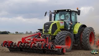 Tarwe zaaien en aanrollen met Claas LandbSchröer Nieuw Beerta [upl. by Assehc321]