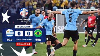 URUGUAY 4 00 2 BRASIL  HIGHLIGHTS  CONMEBOL COPA AMÉRICA USA 2024™ [upl. by Marlee751]