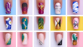 15 Simple Nails Art Tutorial  New Nails Art Design  Olad Beauty [upl. by Kleiman161]