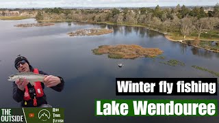 Chilly Winter fly fishing session  Lake Wendouree [upl. by Shultz]