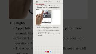 Apple Intelligence Reportedly More Than Two Years Behind OpenAI’s ChatGPT and Google’s Gemini apple [upl. by Harrad915]