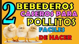 como hacer 2 BEBEDEROS para POLLITOS pequeños en casa FACIL [upl. by Akinek]