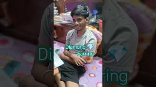 diamond earrings gift by me 😍😍 trending daimond love [upl. by Sokcin151]