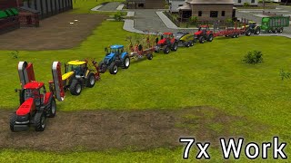 Grass Cutting Process with New Holland Tractors In Fs16  Farming simulator 16  Timelapse [upl. by Darahs]