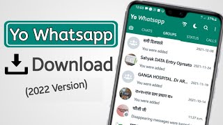 Yo Whatsapp Download 2022 🤑 How To Download yowhatsapp 🔥 yowhatsapp [upl. by Yaeger]