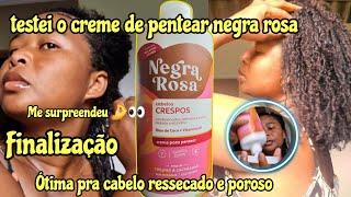 Testando creme de pentear negra rosa cresposcacheada [upl. by Teddi]