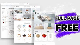 Template Website Ecommerce HTML CSS JS  Minimalist Furniture [upl. by Caralie]